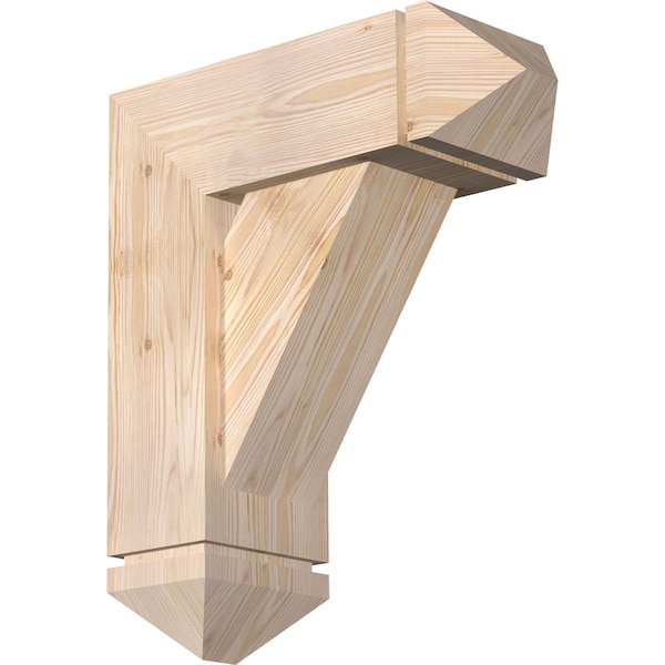 Ekena Millwork Traditional Arts and Crafts Smooth Bracket w/ Offset Brace, Douglas Fir, 7 1/2"W x 20"D x 24"H BKT0806X20X24TRA03SDF - main